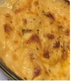 Scalloped potatoes baked example
