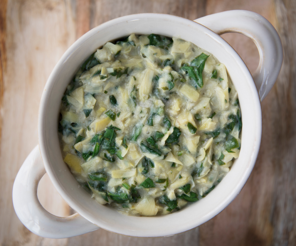 Example of spinach artichoke dip