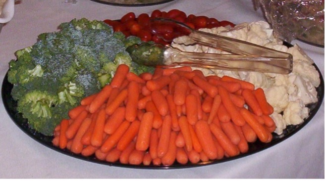 Example of vegetable platter