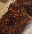 Example of barbecued pork spareribs