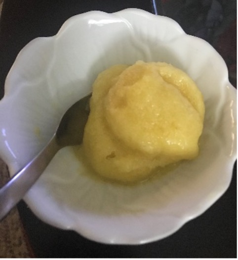 Example of lemon sorbet