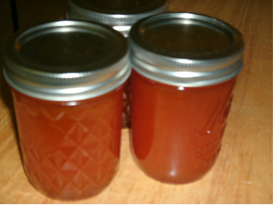 Apricot jam in mason jars