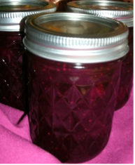 Strawberry jam in mason jars