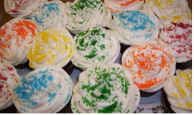 Example of frosted cupcakes