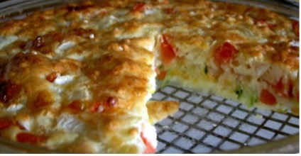 Example of Impossible Zucchini-Tomato Pie