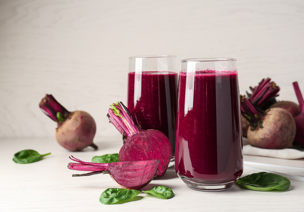 Example of beet smoothie